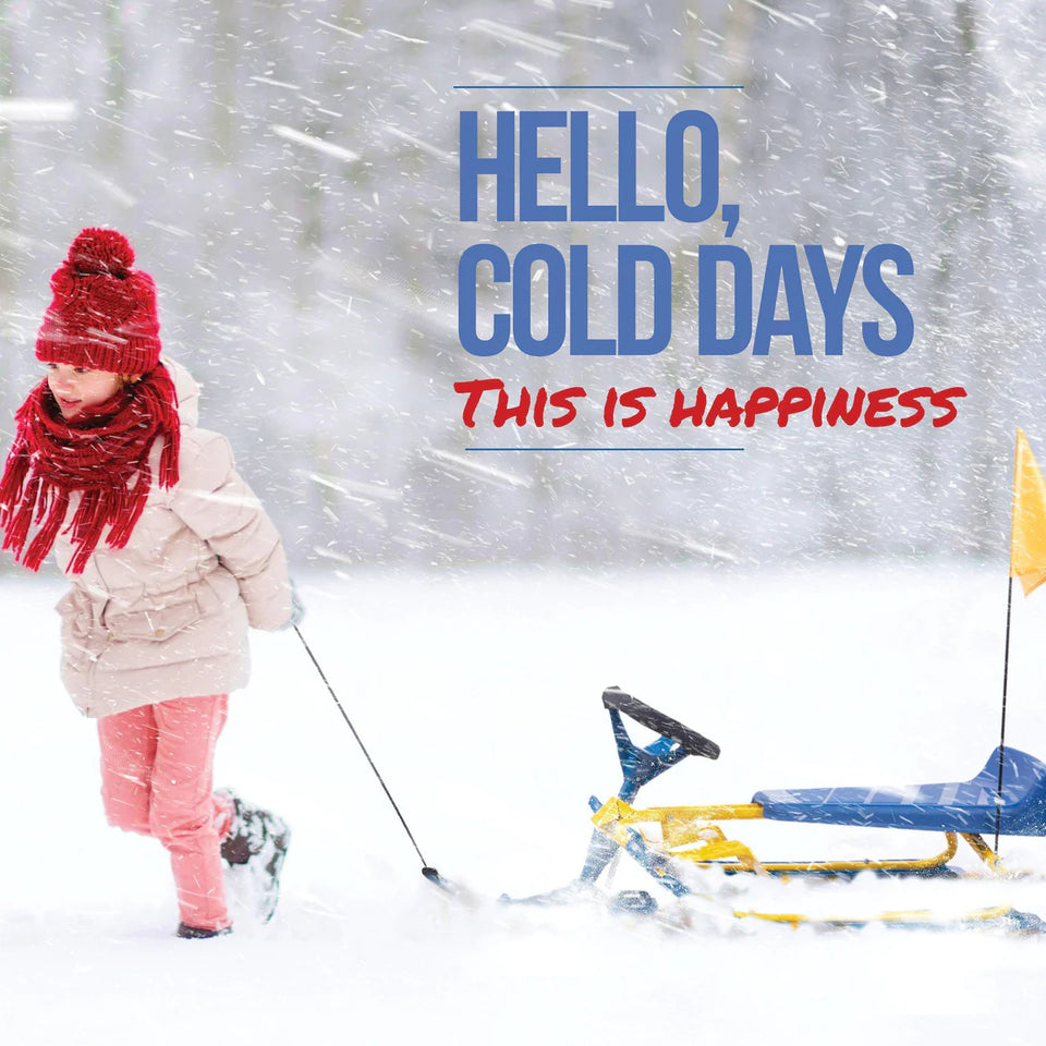 Frost Rush Snow Sled with Steering Wheel, Twin Brakes, Pull Rope & Safety Flag - Winter Racer Snow Sled for Kids and Adults for Sledding