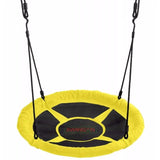 Swingan 37.5inch Super Fun Nest Swing With Adjustable Ropes - Solid Fabric Seat Design - Yellow