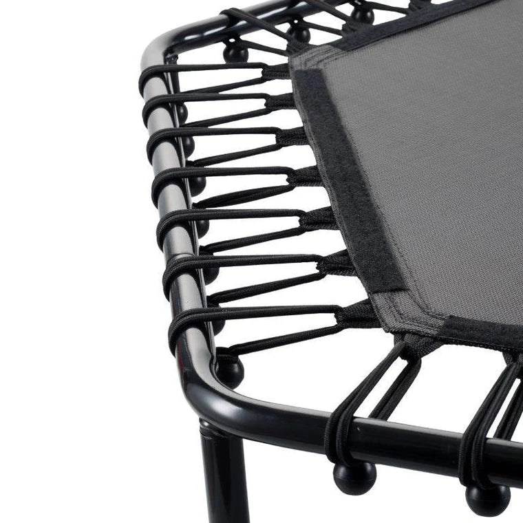 Upper Bounce 40" Mini Trampoline with Adjustable T-Shaped Handrail – Hexagonal Rebounder Fitness Trampoline for Kids & Adults- Green