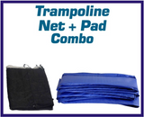 Pad And Net Combo For 12 Ft. Round Frames With 4 Poles Or 2 Arches - Just Trampolines