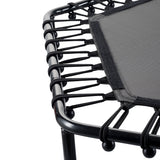 Upper Bounce 50" Mini Trampoline with Adjustable T-Shaped Handrail – Hexagonal Rebounder Fitness Trampoline for Kids & Adults