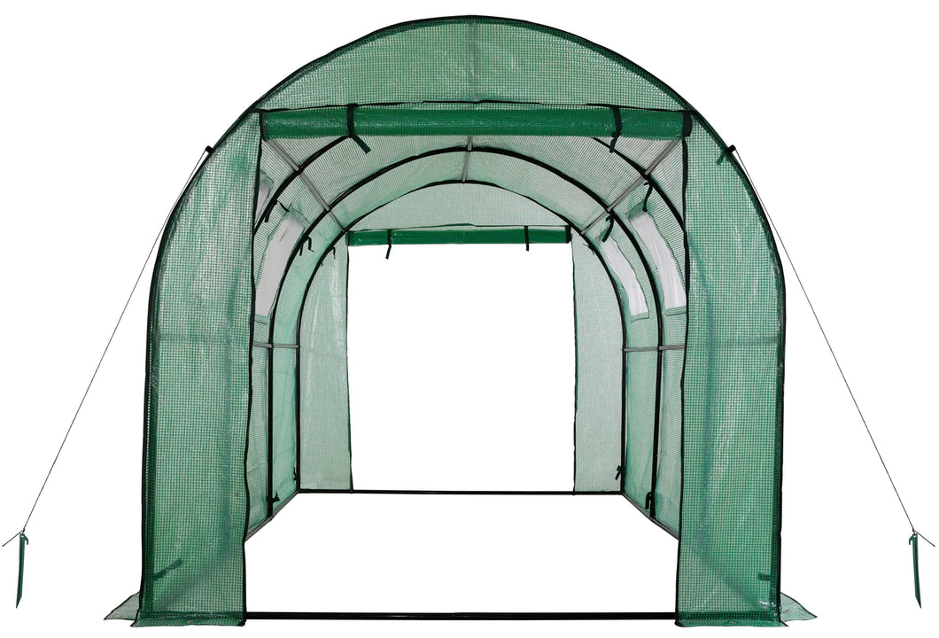 Ogrow Premium PE Greenhouse Replacement Cover for  Outdoor Walk in Tunnel Greenhouse - Green - Fits Frame 180
