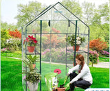 Ogrow Deluxe Walk-In Greenhouse with 3 Tiers and 6 Shelves -  Clear Cover