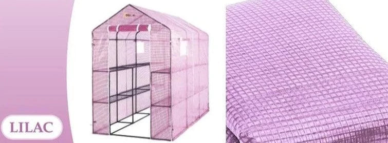 Ogrow Premium PE Greenhouse Replacement Cover for  Outdoor/Indoor Hexagonal 4 Tier Mini Greenhouse - Lilac - Fits Frame 38"L x 38"W x 62"H