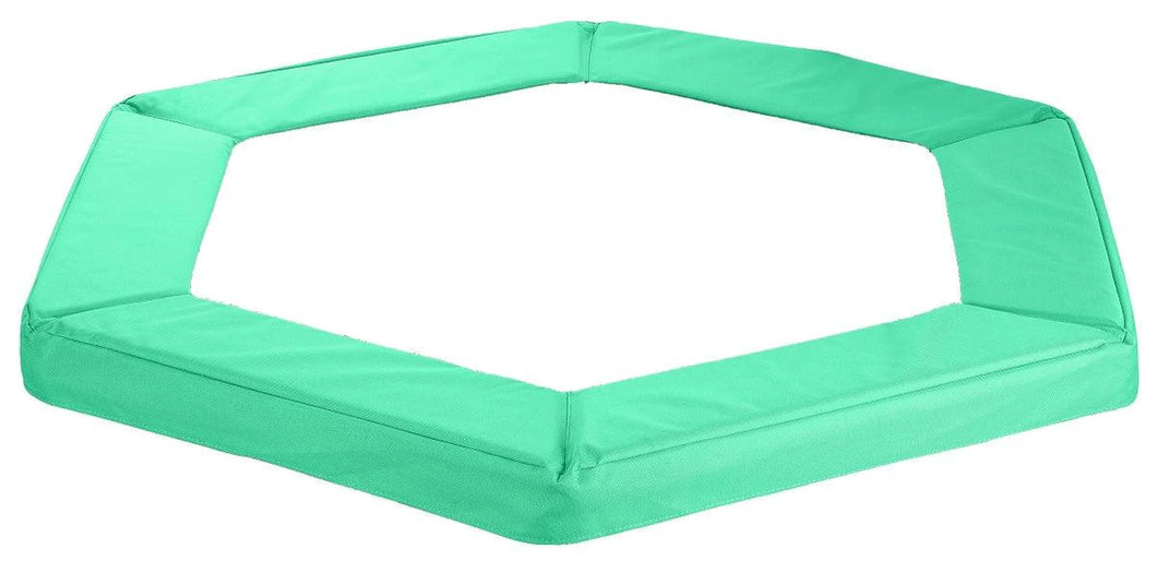 Upper Bounce Hexagonal Rebounder Trampoline, Pantone Green Oxford Safety Pad 40