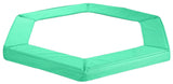Upper Bounce Hexagonal Rebounder Trampoline, Pantone Green Oxford Safety Pad 40"