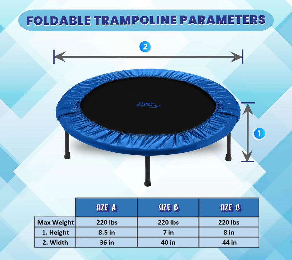 Upper Bounce 36 Two-Way Foldable Rebounder Trampoline with Carry