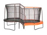 Jumpking 10FT X 17FT Oval Multi Level Heavy Duty Trampoline With Toss Game And Hoop Accessory