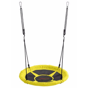 Swingan 37.5inch Super Fun Nest Swing With Adjustable Ropes - Solid Fabric Seat Design - Yellow