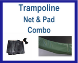 Net And Pad Combo For 15Ft Frames With 6 Pole Top Ring Enclosure-YJNYJP-TR-15-6-G