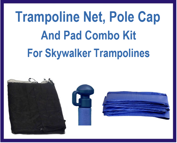Net And Pad Combo Kit For Skywalker Trampolines-UBSW-12-6-IS-B