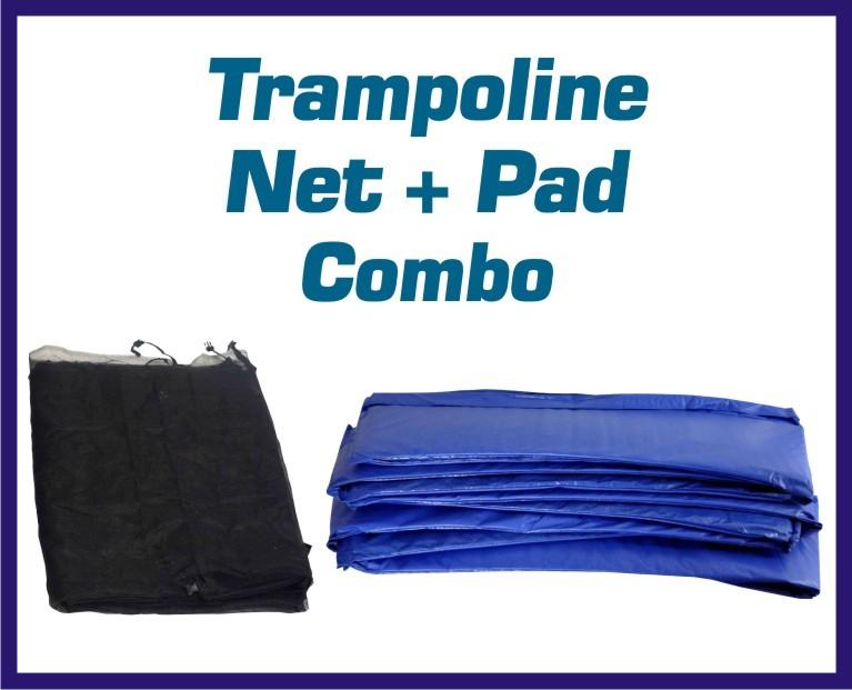 Net And Pad Combo For 16 Ft. Round Frames With 6 Poles Or 3 Arches