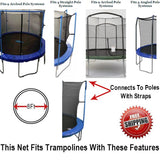 Net And Pad Combo For 8 Ft. Round Frames With 4 Poles Or 2 Arches