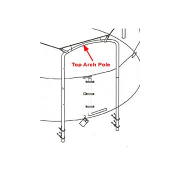 Top Arch Pole for 15 ft 4 Arch Enclosures