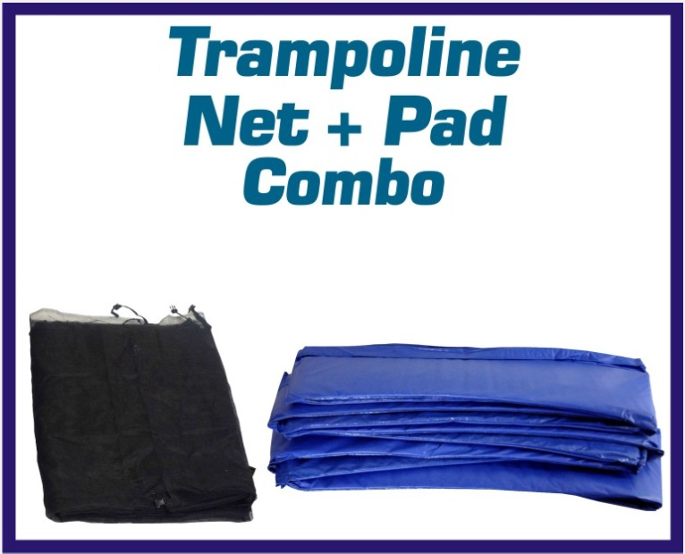 Sleeve Net And Pad Kit For 14Ft frame with 3 Arch Enclosure-UBNUBP-AST-14-3 - Just Trampolines
