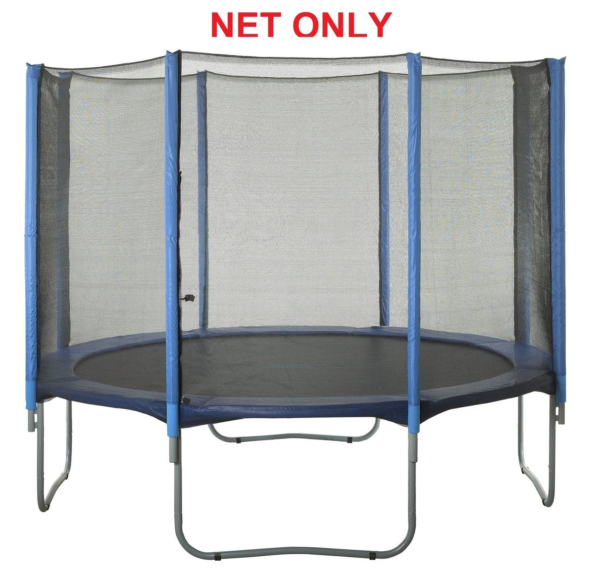 15' Trampoline Enclosure Net Using 8 Straight Poles Installs Outside of ...