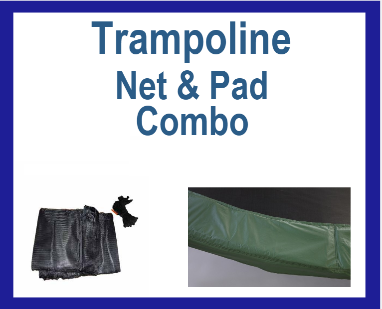 Net And Pad Combo For 12Ft 4 Pole Top Ring Orbounder Trampoline With 5.5In Springs-YJNYJP-TR-12-4-5.5 - Trampoline