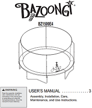 BZ1409E4 User Manual - Trampoline