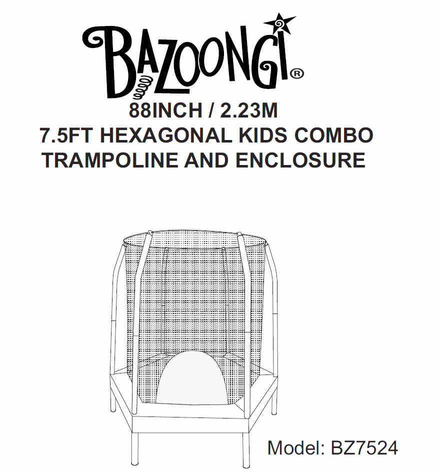 BZ7524 User Manual - Trampoline