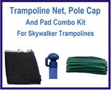 Net And Pad Combo Kit For 15 Ft 8 Pole Skywalker Trampolines-UBSW-15-8-IS-G
