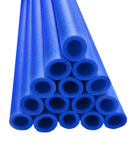 44 Inch Foam Sleeves, 1.75" Dia Pole - Set Of 16 -Blue - Trampoline