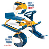 NEW! Frost Rush® Snow Sled For Kids with Padded Steering Wheel and Twin Breaks