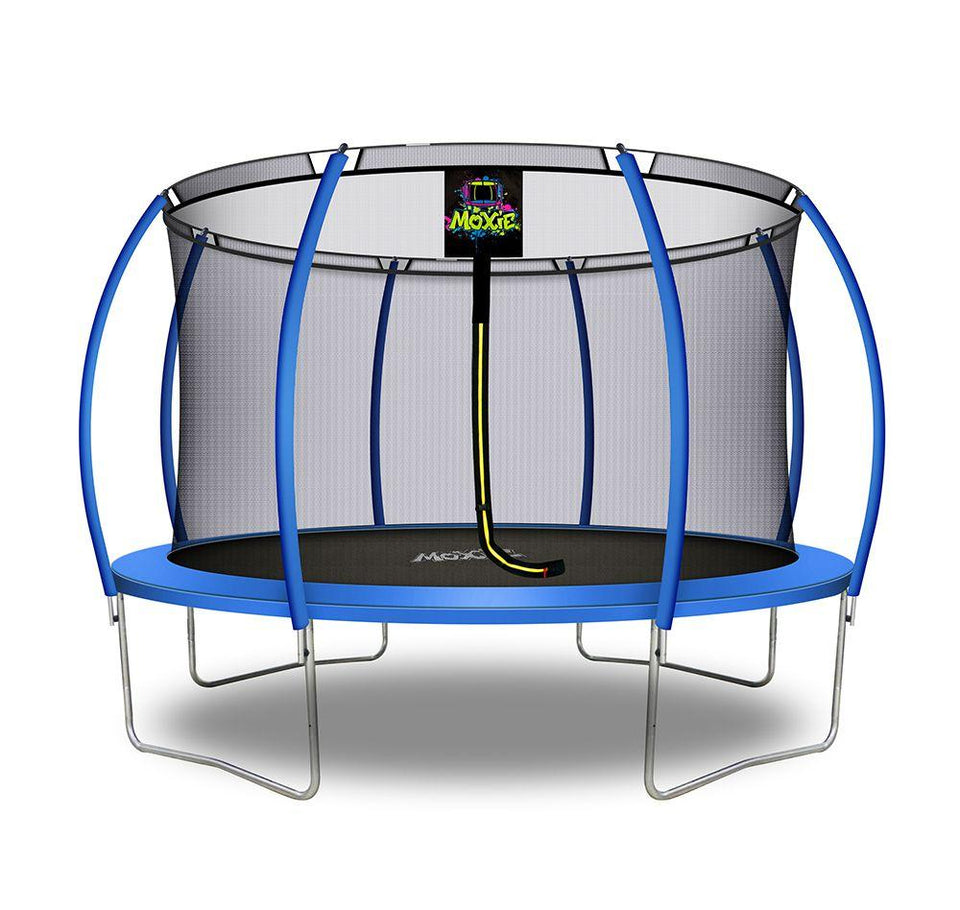 Moxie™ 12 FT Pumpkin-Shaped Outdoor Trampoline Set with Premium Top-Ring Frame Safety Enclosure