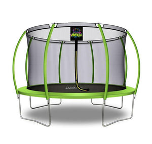 Moxie™ 12 FT Pumpkin-Shaped Outdoor Trampoline Set with Premium Top-Ring Frame Safety Enclosure