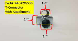 T-CONNECTOR WITH ATTACHMENT 44/42/36mm