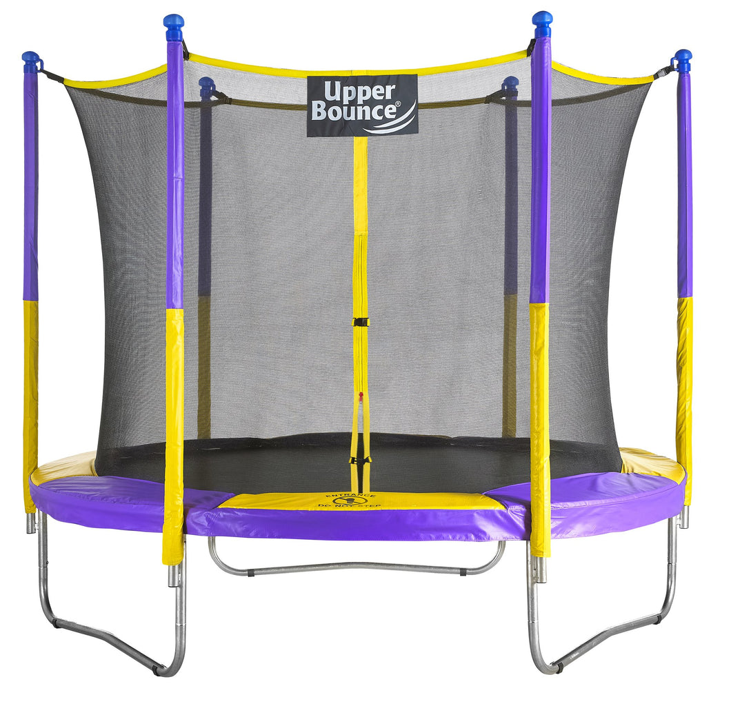 Upper Bounce 9 FT Round Trampoline Set with Safety Enclosure System