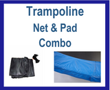 Net And Pad Combo For 12Ft Frame With 4 Pole Top Ring Enclosure-YJNYJP-TR-12-4 - Trampoline