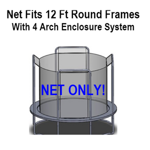 Net Fits 12 Ft. Round Frames With 4 Arch Enclosure Sytems-UBNET-12-4AP